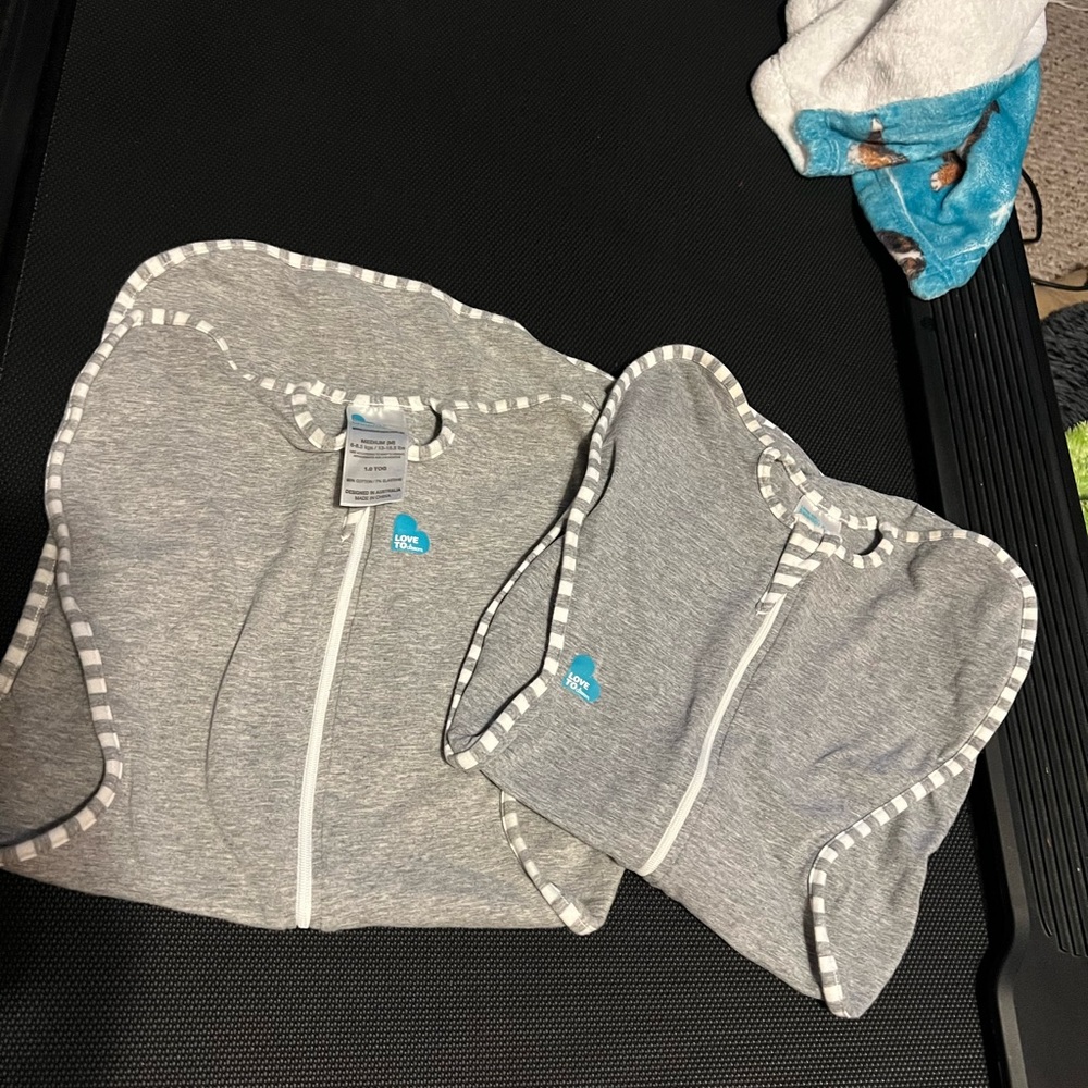 Love to Dream Gray Baby Swaddle Duo